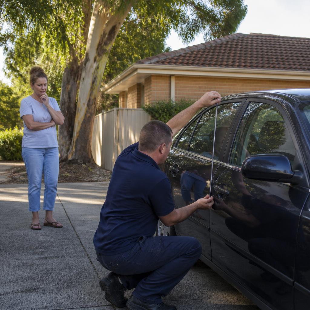 Modern door locks, keys and professional locksmith tools